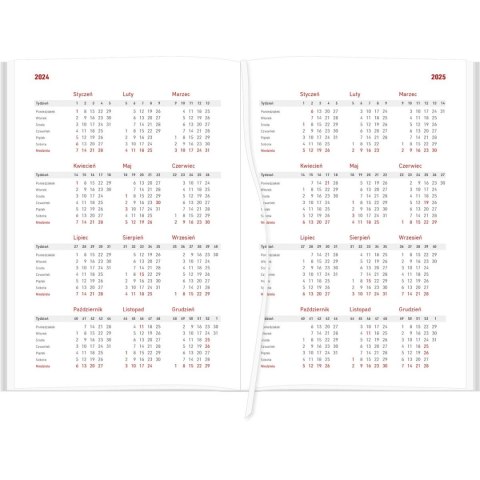 Kalendarz nauczyciela książkowy (terminarz) KRAFT Z GUMKĄ GRANATOWY 2024/2025 A5 DZIENNY A5 Wydawnictwo Wokół Nas (A5DN069B-)