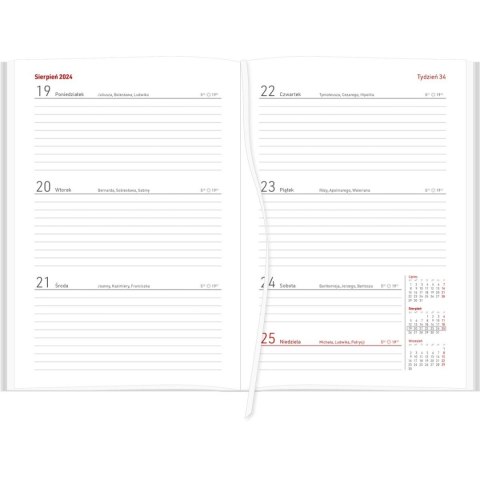 Kalendarz nauczyciela książkowy (terminarz) KRAFT Z GUMKĄ GRANATOWY 2024/2025 A5 DZIENNY A5 Wydawnictwo Wokół Nas (A5DN069B-)