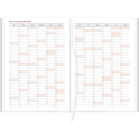 Kalendarz nauczyciela książkowy (terminarz) KRAFT Z GUMKĄ niebieski 2024/2025 B5 tygodniowy B5 Wydawnictwo Wokół Nas (B5TN067B-)