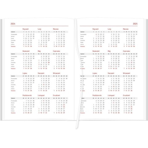 Kalendarz nauczyciela książkowy (terminarz) NEBRASKA czekolada 2024/2025 A5 tygodniowy A5 Wydawnictwo Wokół Nas (A5TN070B-)