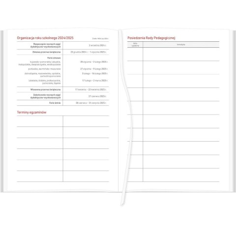 Kalendarz nauczyciela książkowy (terminarz) NEBRASKA czekolada 2024/2025 A5 tygodniowy A5 Wydawnictwo Wokół Nas (A5TN070B-)