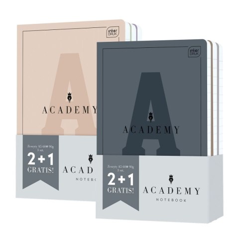 Zeszyt ACADEMY Hybryda A5/60= 2+1 gratis A5 60k. linia Interdruk (5902277356000)
