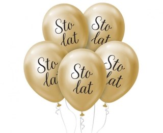 Balon gumowy Sto Lat, platynowe j. złote złoty 12cal Godan (GZ-ZSL5)