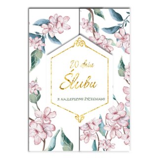 Kartka składana Karnet A5 SLUB ROZ JABŁON A5 Henry (5907465665094)