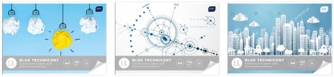 Blok techniczny A4 biały 170g 10k Interdruk (BLT)