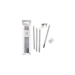 Ołówek zestaw 8B,4B,2B,HB + GUMKA (różne) Winsor (0490004)