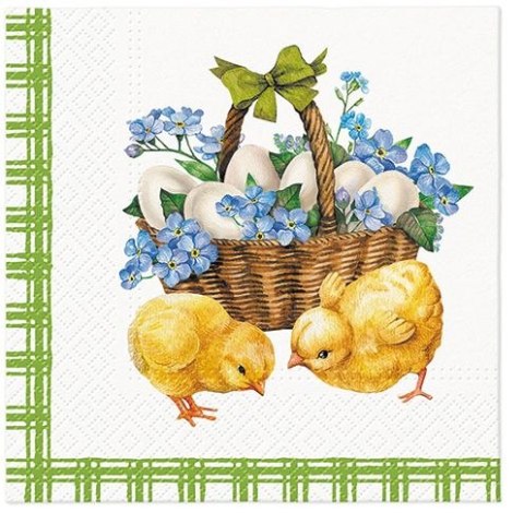 Serwetki Paw Lunch WN Chicks with basket - mix nadruk 330mm x 330mm (SDL135500)