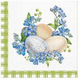 Serwetki Paw Lunch WN Eggs in Forget-me-nots - mix nadruk 330mm x 330mm (SDL136300)