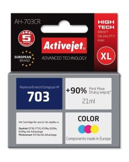 Tusz (cartridge) alternatywny Activejet HP 703 CD888 - mix 21ml (EXPACJAHP0120)