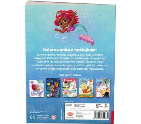 Książka dla dzieci Disney. Ariel Kolorowanka z Naklejkami Ameet (NA-9133)