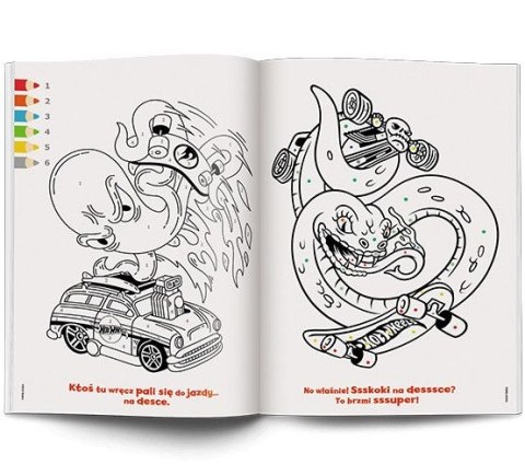 Książka dla dzieci Hot Wheels™. Kolorowanka według kodu Ameet (KKO 1601)