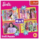Puzzle Barbie 4w1 Wesoły świat Barbie 4w1 el. Trefl (34626)