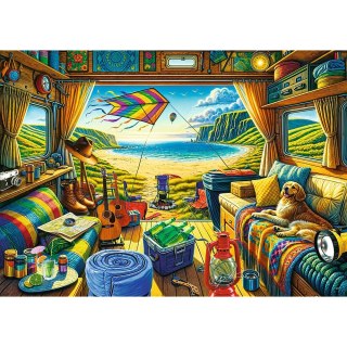 Puzzle Premium Plus Kamperem w podróży 1000 el. Trefl (10851)