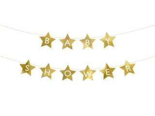 Girlanda Baby shower, 290x16.5 cm, złoty Partydeco (GRL97-019)