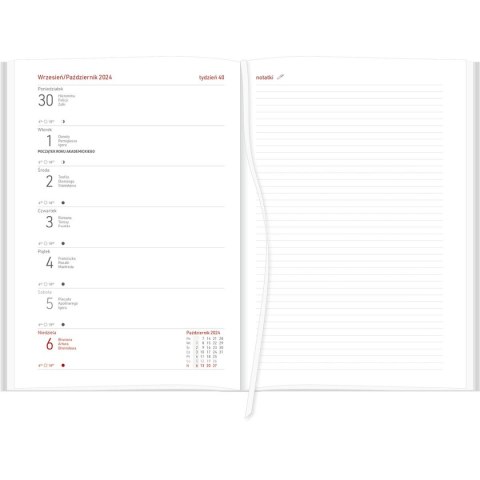 Kalendarz nauczyciela książkowy (terminarz) A5TA088B 2024/2025 a5 TYGODNIOWY A5 Wydawnictwo Wokół Nas (CROSS Z GUMKĄ CZERWONY)