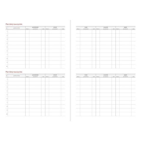 Kalendarz nauczyciela książkowy (terminarz) B5TN060B- 2024/2025 B5 PCV bezbarwny B5 Wydawnictwo Wokół Nas (EKOLEN)