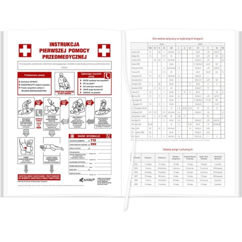Kalendarz nauczyciela książkowy (terminarz) NEBRASKA CZARNY 2024/2025 A5 tygodniowy A5 Wydawnictwo Wokół Nas (A5TN070B-)