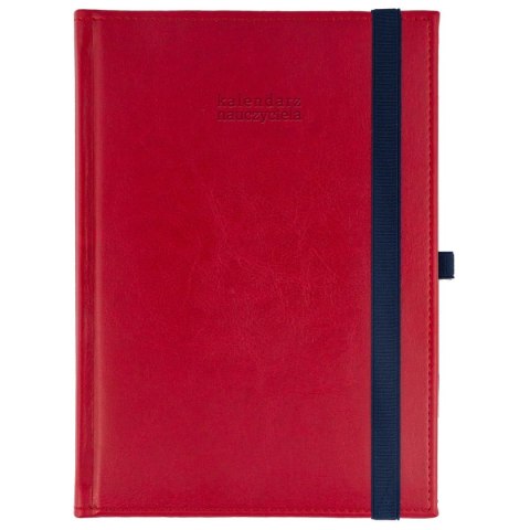 Kalendarz nauczyciela książkowy (terminarz) NEBRASKA czerwony 2024/2025 A5 tygodniowy A5 Wydawnictwo Wokół Nas (A5TN070B-)