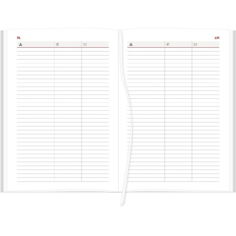 Kalendarz nauczyciela książkowy (terminarz) NEBRASKA czerwony 2024/2025 A5 tygodniowy A5 Wydawnictwo Wokół Nas (A5TN070B-)