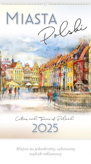 Kalendarz ścienny MIASTA POLSKI WIELOPLANSZOWY 12K A3 Lucrum (RW5)