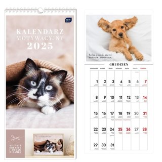 Kalendarz ścienny 5902277358332 KOTY motywacyjny 220mm x 460mm Interdruk (22X46 CM)