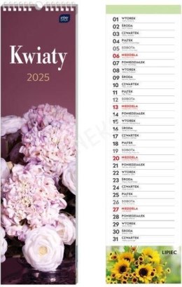 Kalendarz ścienny 5902277358776 KWIATY PASKOWY 135mm x 500mm Interdruk (13,5X50CM)