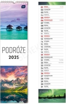 Kalendarz ścienny 5902277358790 PODRÓŻE PASKOWY 135mm x 500mm Interdruk (13,5X50CM)