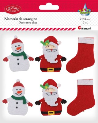 Ozdoba drewniana Craft-Fun Series klamerki Boże Narodzenie Titanum (23BR1218-7)