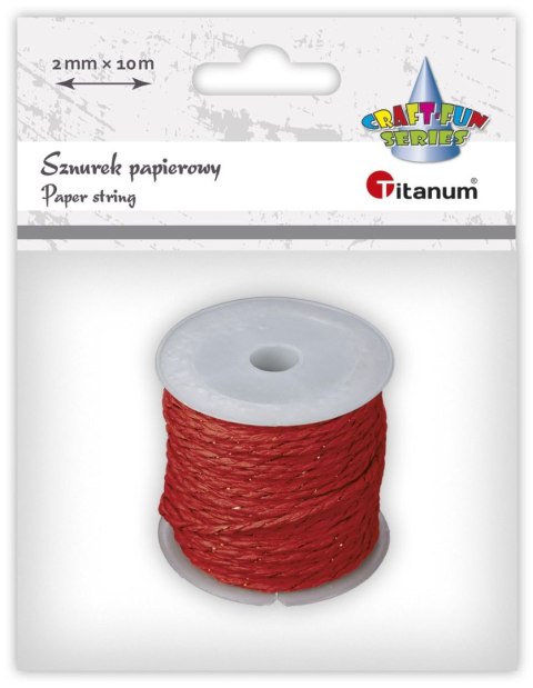 Sznurek Craft-Fun Series papierowy 10m Titanum (24BR0201-15（czerwony))