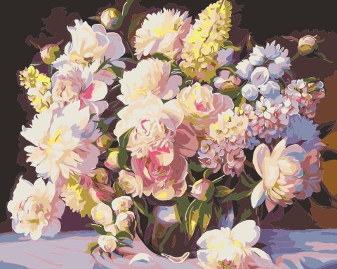 Zestaw kreatywny Malowanie po numerach 40x50cm Bukiet Flamingo Line (FSY222)
