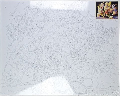 Zestaw kreatywny Malowanie po numerach 40x50cm Bukiet Flamingo Line (FSY222)