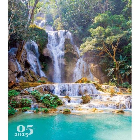 Kalendarz ścienny WODOSPADY ŚWIATA WIELOPLANSZOWY 12K 320mm x 470mm Lucrum (RW12)