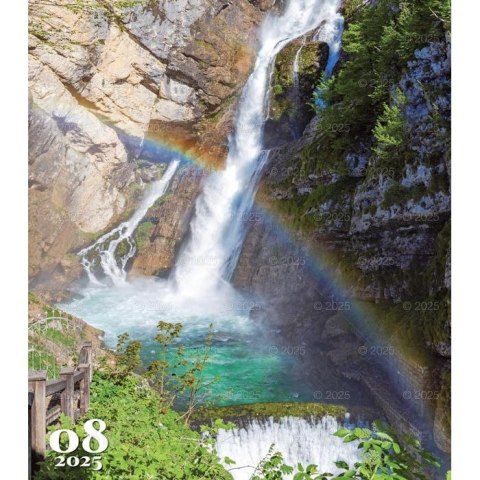 Kalendarz ścienny WODOSPADY ŚWIATA WIELOPLANSZOWY 12K 320mm x 470mm Lucrum (RW12)