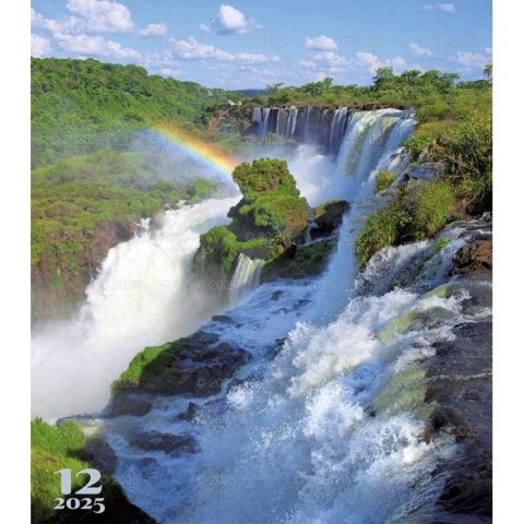 Kalendarz ścienny WODOSPADY ŚWIATA WIELOPLANSZOWY 12K 320mm x 470mm Lucrum (RW12)