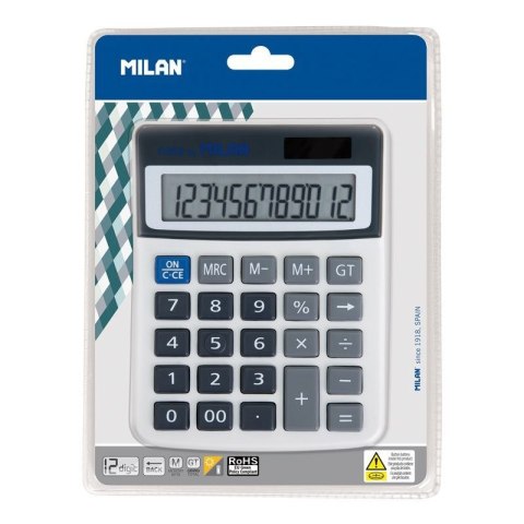 Kalkulator na biurko szary Milan (40925BL)
