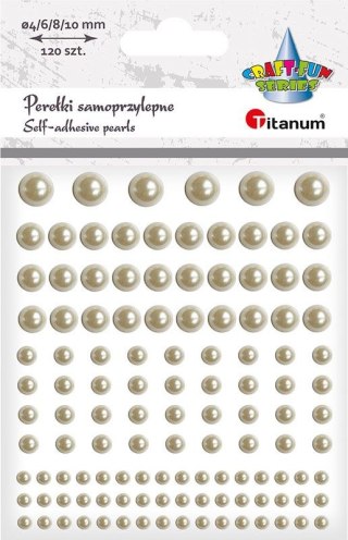 Perełki Craft-Fun Series samoprzylepne biały perłowy Titanum (56941)