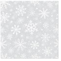 Serwetki Paw Lunch BN Christmas Snowflakes silver mix nadruk bibuła [mm:] 330x330 (SDL230608)