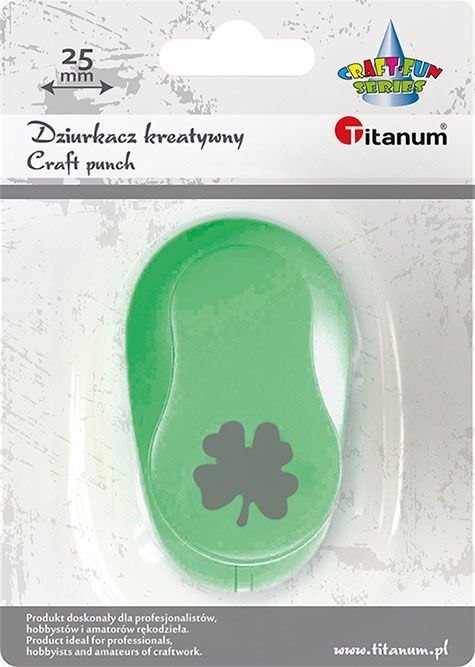 Dziurkacz ozdobny Craft-Fun Series 25mm koniczynka czterolistna Titanum (T-8810-123e)