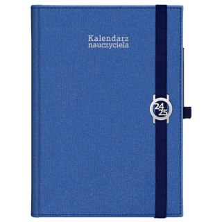 Kalendarz nauczyciela książkowy (terminarz) KRAFT Z GUMKĄ granat 2024/2025 B5 tygodniowy B5 Wydawnictwo Wokół Nas (B5TN067B-)