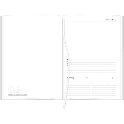 Kalendarz nauczyciela książkowy (terminarz) KRAFT Z GUMKĄ granat 2024/2025 B5 tygodniowy B5 Wydawnictwo Wokół Nas (B5TN067B-)