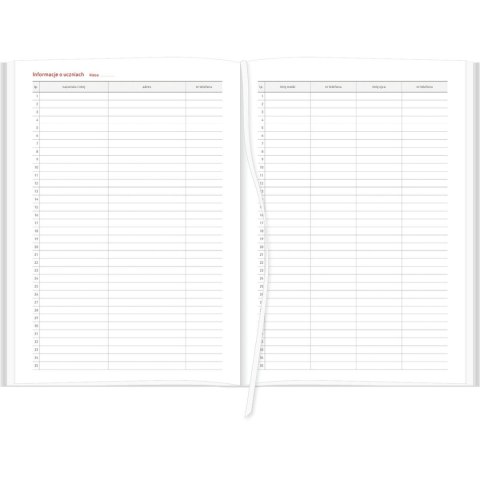 Kalendarz nauczyciela książkowy (terminarz) KRAFT Z GUMKĄ granat 2024/2025 B5 tygodniowy B5 Wydawnictwo Wokół Nas (B5TN067B-)