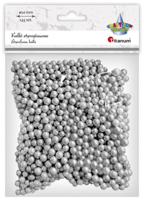 Ozdoba styropianowa Craft-Fun Series Srebrne kulki styropianowe Titanum