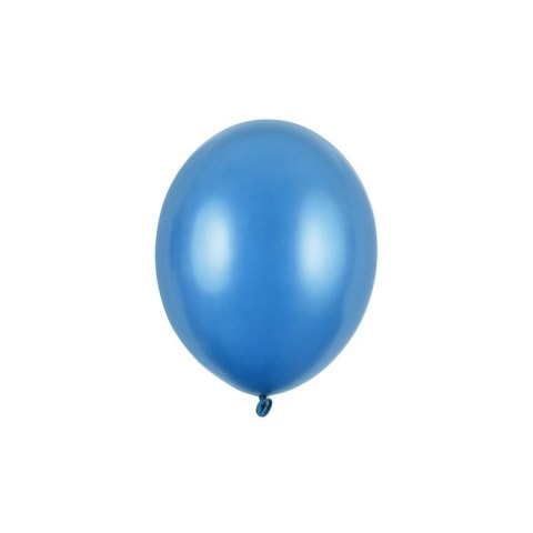 Balon gumowy metalizowany niebieski Partydeco (SB12M-083)