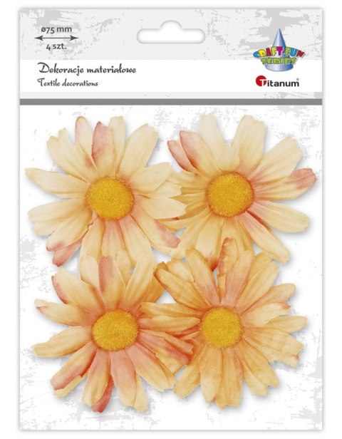Ozdoba materiałowa Craft-Fun Series margerytki 4 szt. Titanum (D-TZW-230605A)
