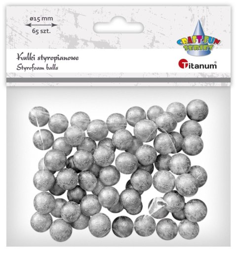 Ozdoba styropianowa Craft-Fun Series SREBRNE kulki styropianowe Titanum