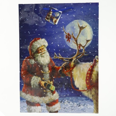 Torba prezentowa torebka laminowana mikołaje [mm:] 330x457x 102 Panorama (pl-9)