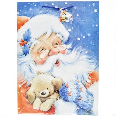 Torba prezentowa torebka laminowana mikołaje [mm:] 330x457x 102 Panorama (pl-9)