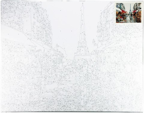 Zestaw kreatywny Malowanie po numerach 40x50cm Paryż Flamingo Line (FC50)