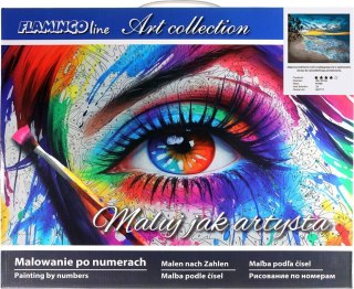 Zestaw kreatywny Malowanie po numerach 40x50cm Zachód słońca nad morzem 1 Flamingo Line (fsy60)