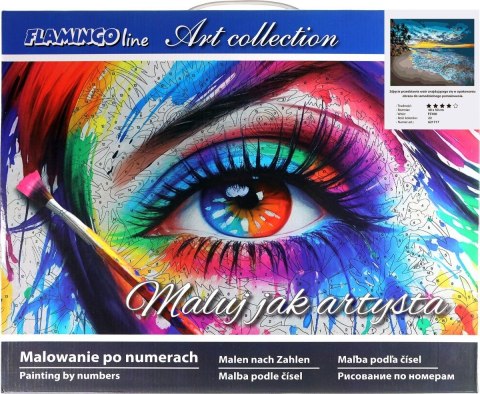 Zestaw kreatywny Malowanie po numerach 40x50cm Zachód słońca nad morzem 1 Flamingo Line (fsy60)